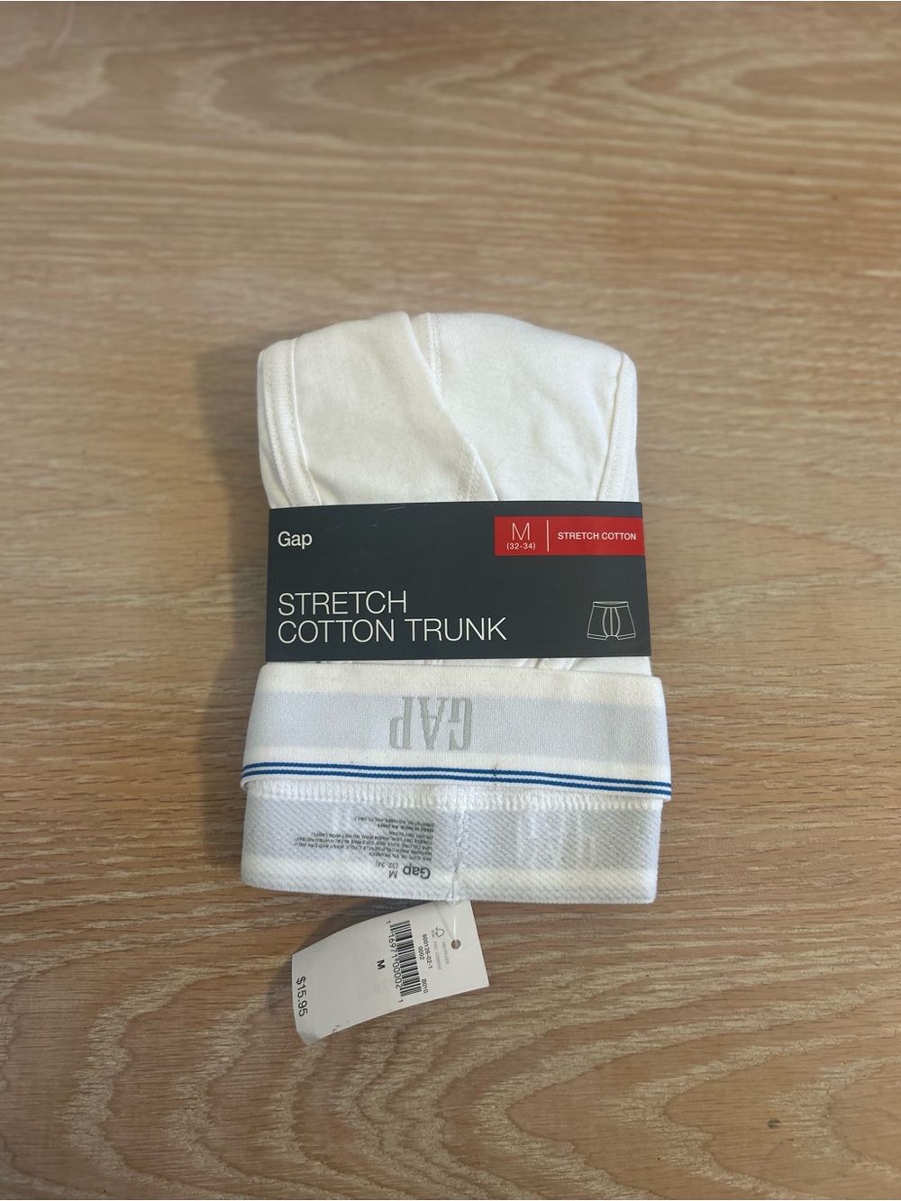 GAP Stretch Cotton Trunk in White with Blue Stripe
